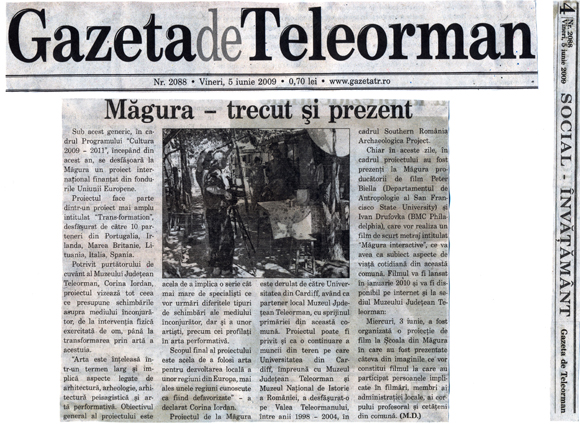 Gazeta de Teleorman press release